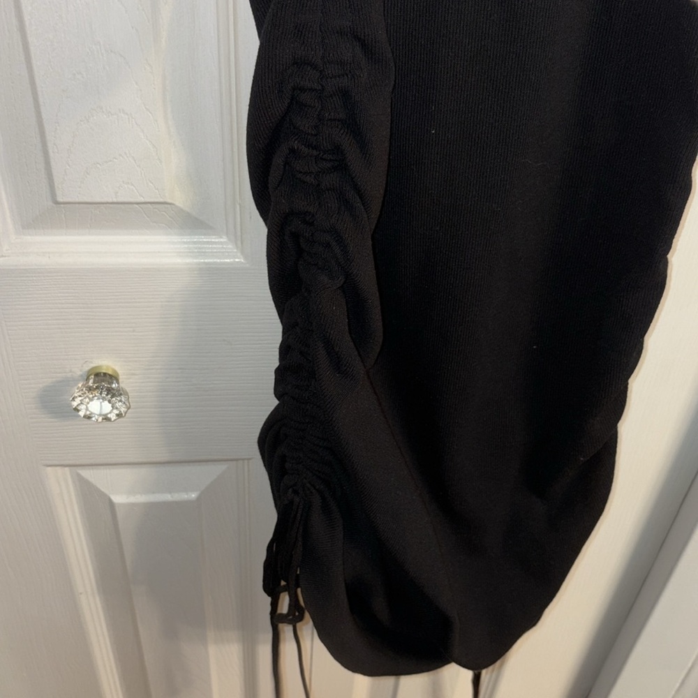 Lioness Black Ruched Mini Dress - Picture 5 of 6